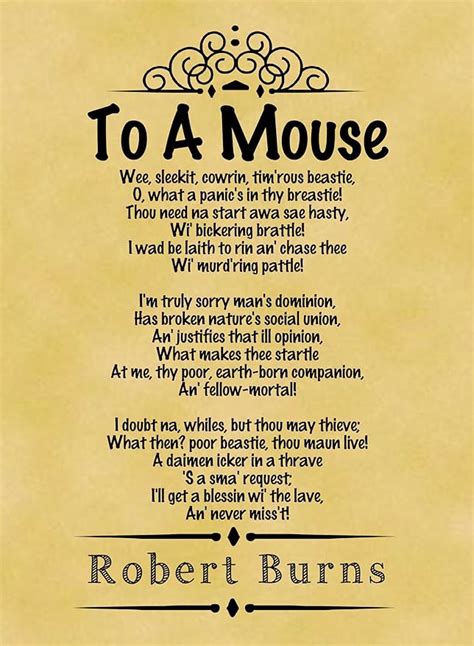 Danetre Gifts A4 Size Parchment Poster Classic Poem Robert Burns To A ...