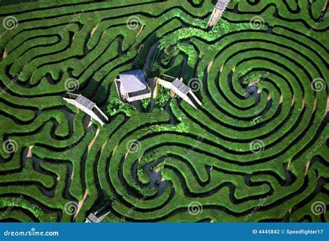 Aerial View Of Maze Stock Photography - Image: 4445842