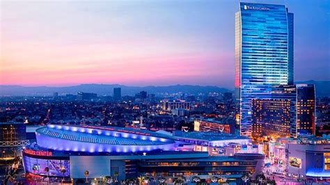 An amazing pic of the Staples Center & the Ritz Carlton Hotel in ...