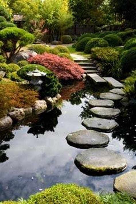 Japanese garden with pond and stepping stones | Portland japanese ...