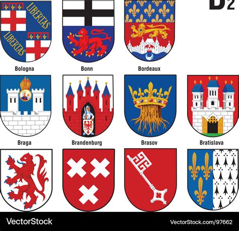 Heraldry coat of arms Royalty Free Vector Image