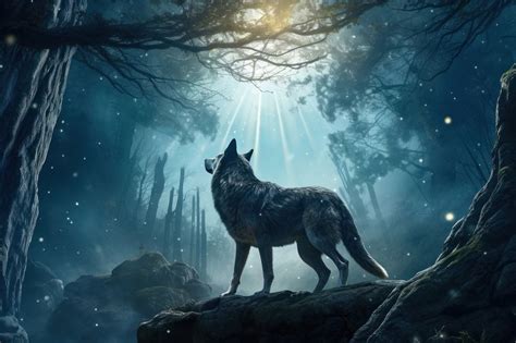 Wolf moon outdoors fantasy. AI | Premium Photo - rawpixel