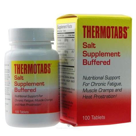 Thermotabs Fatigue & Cramp Buffered Salt Tablets – Mountainside Medical ...