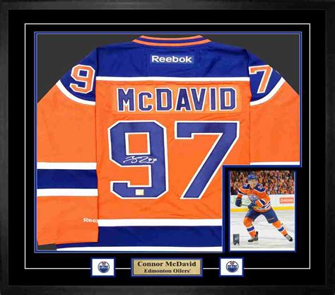 Connor McDavid - Signed & Framed Edmonton Oilers Orange Jersey ...