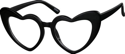 Zenni Women's Heart-Shaped Prescription Eyeglasses Black TR in 2020 ...