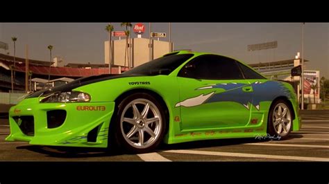 Paul Walker's green Eclipse in fast and furious 1 - YouTube