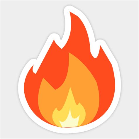 Fire Emoji - Fire Emoji - Sticker | TeePublic