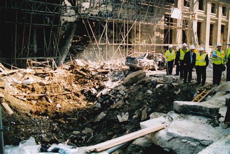 Wormwood Street in London after the IRA had detonated a truck bomb ...