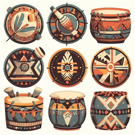 Filipino Kulintang patterns with gong instrument designs | Premium AI ...