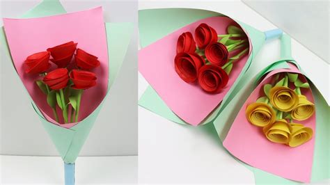 How To Make Paper Flowers Rose Bouquet | Best Flower Site