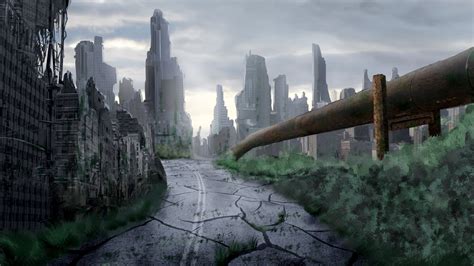 Sci Fi, 1080P, Post Apocalyptic, City, Street HD Wallpaper