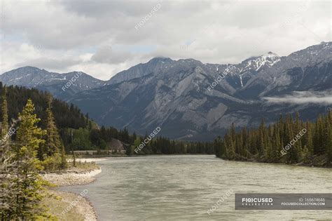 River And The Rocky Mountains — heritage, outdoor - Stock Photo ...