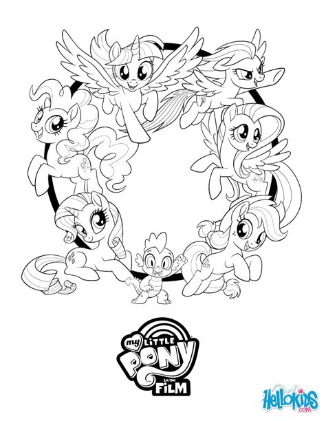 Collection of My Little Pony Movie Coloring Pages - Free Printable