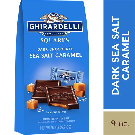 Ghirardelli Dark Chocolate Squares with Sea Salt Caramel Filling – 9 oz ...