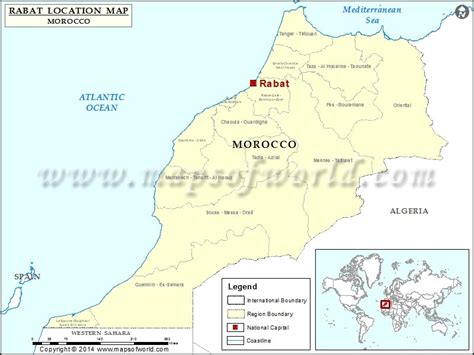 Where is Rabat | Location of Rabat in Morocco Map