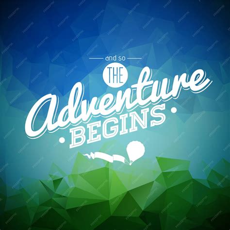 Free Vector | Adventure begins quote background