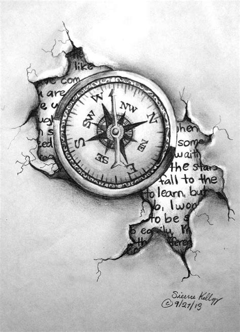 Unique clock drawing | Tattoo Design - Compass by shezaniftyblonde ...