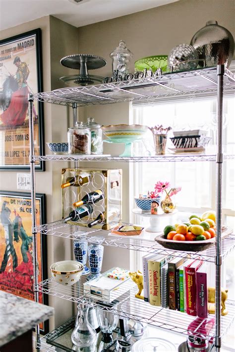 Styling Wire Shelves in the Kitchen | Stripes and Whimsy