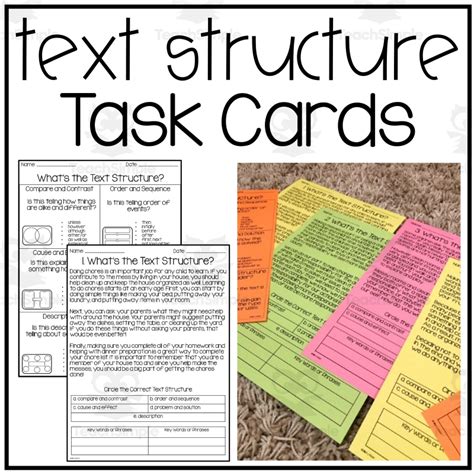 Text Structure Task Cards by Teach Simple