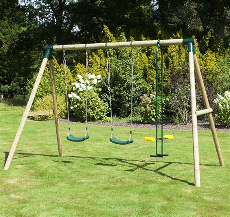 Rebo Kids Wooden Garden Swing Set Childrens Swings - 14 Styles & 3 ...