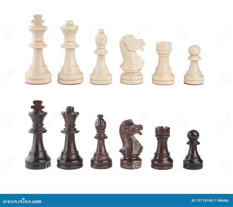 A Set of Black and White Chess Pieces Stock Photo - Image of decision ...