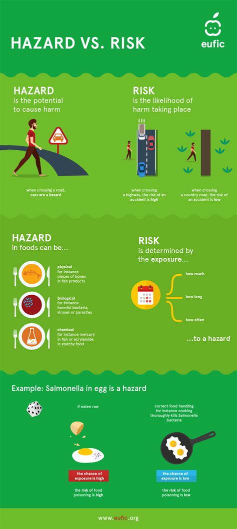 Difference between hazard and risk infographic – Artofit