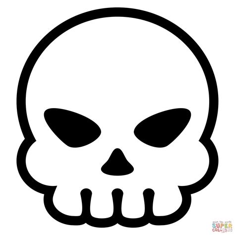 Skull Emoji coloring page | Free Printable Coloring Pages