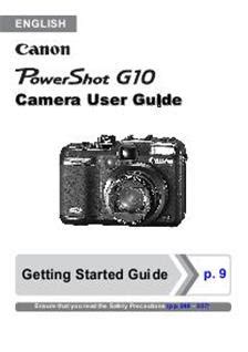 Canon PowerShot G10 Printed Manual