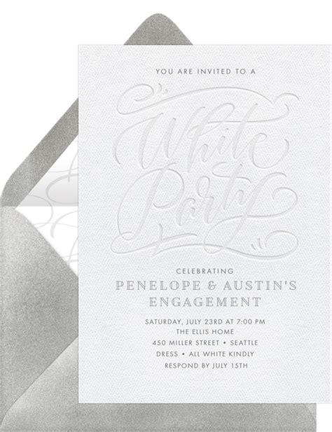 White Party Invitations | Greenvelope.com