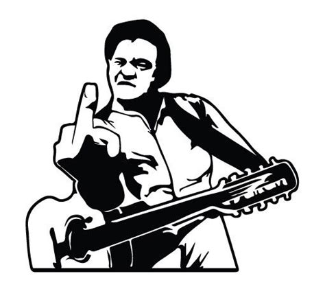 Johnny Cash Silhouette Tattoo