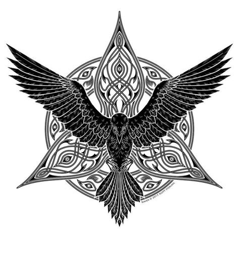 raven tattoo - Google Search | Celtic tattoos, Valkyrie tattoo, Norse ...