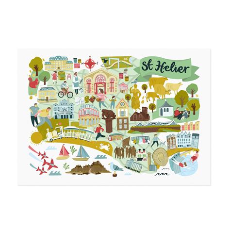 St Helier - Lauren Radley | St helier, Illustrated map, Saint helier