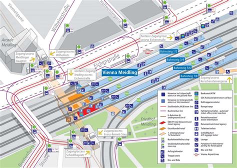 Wien hbf station map - Wien meidling train station map (Austria)