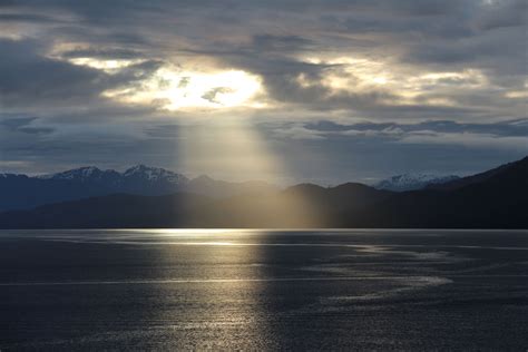 The Inside Passage - a 'Midnight Sun' view in June ... cruising from ...