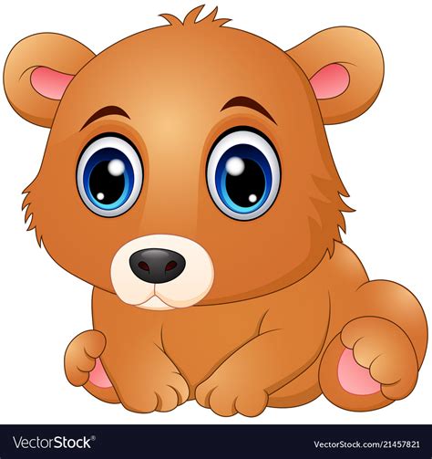 Cute baby bear cartoon Royalty Free Vector Image