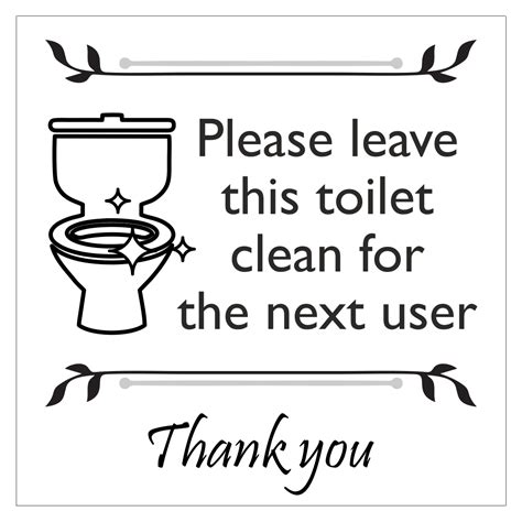 Please Leave This Toilet Clean Sign - Aston Safety Signs