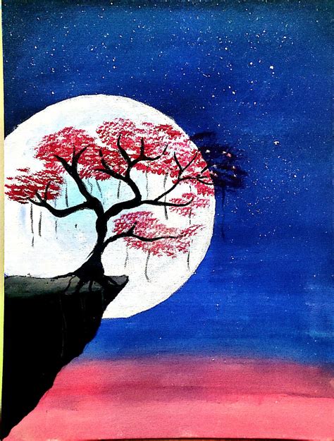 Moon and tree