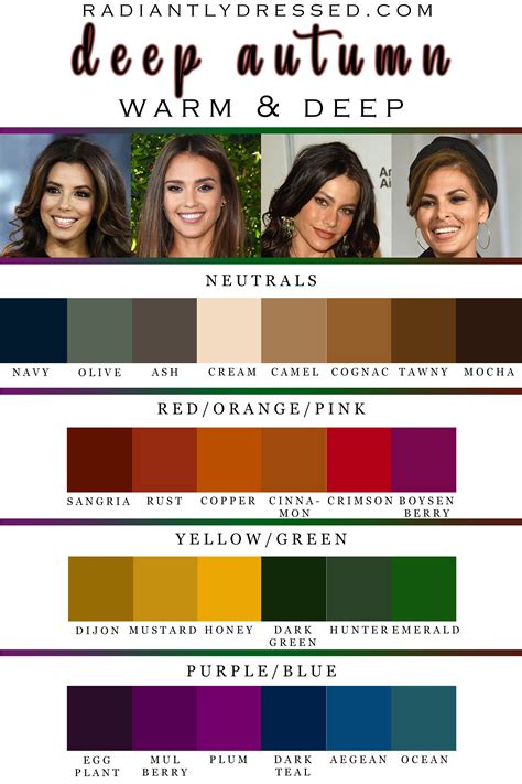 Deep Autumn Color Palette | Deep autumn color palette, Deep autumn ...