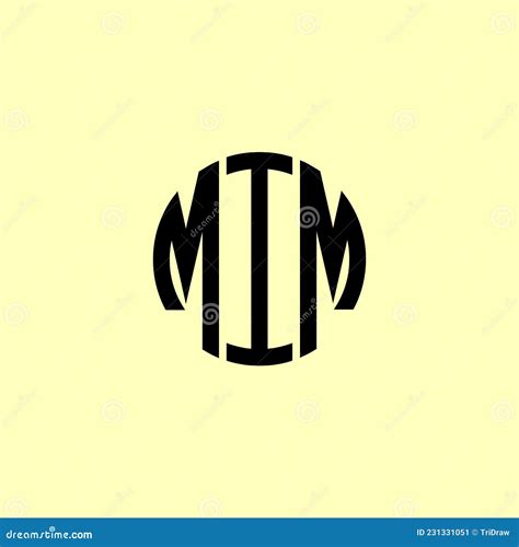 Creative Rounded Initial Letters MIM Logo Stock Vector - Illustration ...