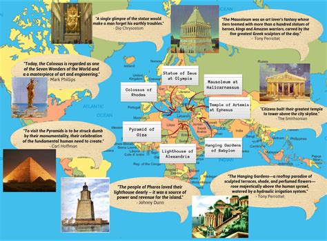 7 Wonders Of The World Map – Topographic Map of Usa with States