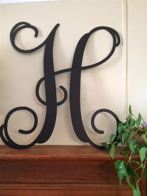 Large Single Letter Metal Monogram Wall/door Hangerpersonalized Home ...