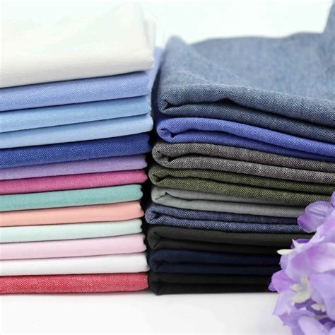 Soft Pure color Oxford cloth Polyester cotton yarn dyed fabric sewing ...