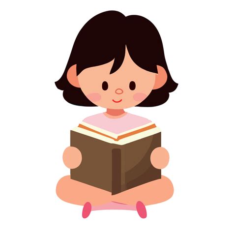 Kid Reading PNGs for Free Download