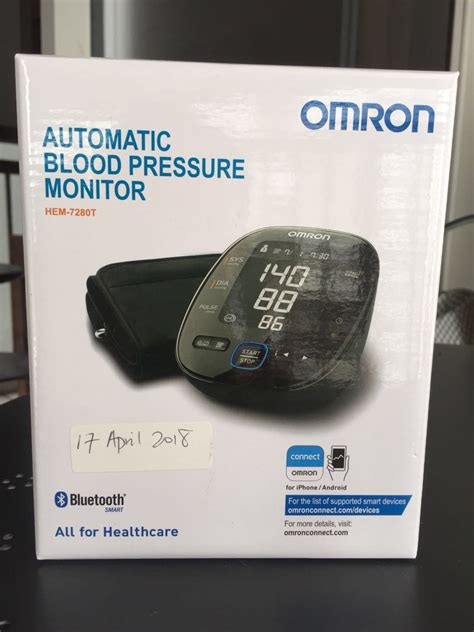 Omron Bluetooth BP Monitor HEM-7280T, Health & Nutrition, Health ...