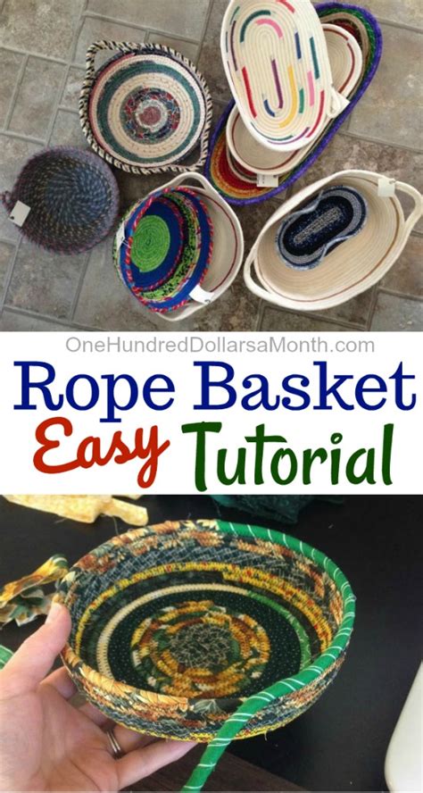 How to Make a Rope Basket - One Hundred Dollars a Month