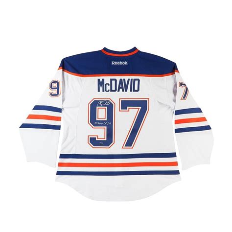 Connor McDavid Signed Oilers LE Jersey Inscribed ":22 Goal - 3/1/16 ...