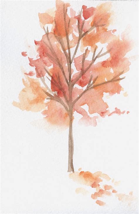 Fall Tree, Original Watercolor-5x7. $20.00, via Etsy. | Fall watercolor ...