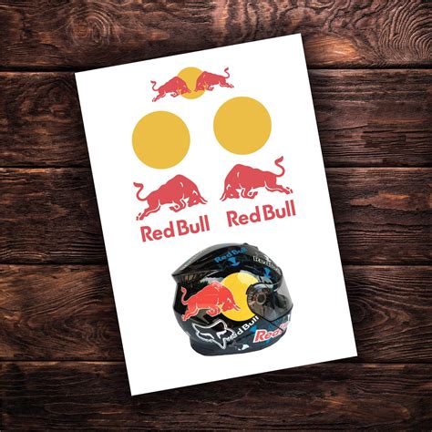 RedBull Stickers Helm set Racing Red Bull stickers gebruik | Etsy