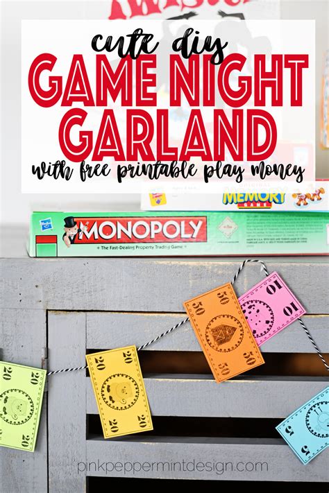 Home and Family Crafts : DIY Garland for Game Night Party – Pink ...