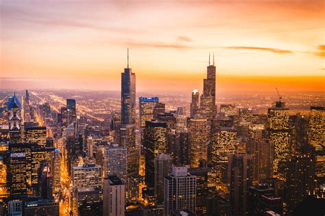 Chicago Wallpaper 4K, Cityscape, Skyline, Skyscrapers